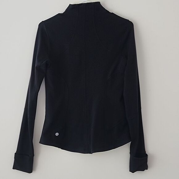 Lululemon Forme Black Colorful Stripes Logo Athletic Running Jacket 6 - Picture 5 of 7